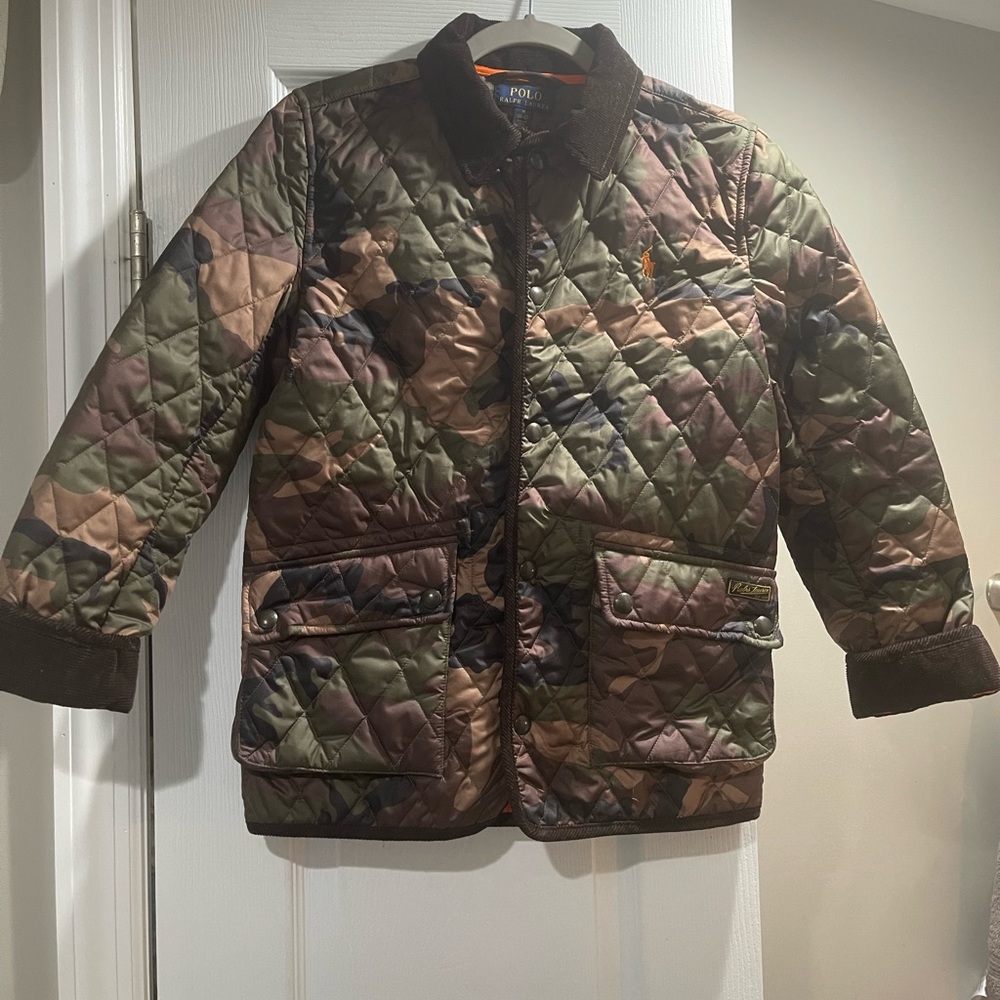 Ralph Lauren boys camo quilted jacket sz medium 10/12